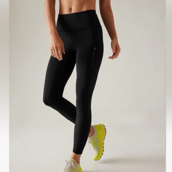 Athleta Pants - NWOT Athleta Rainier Tights Fleece Lined Black (Large)